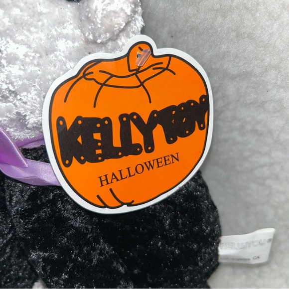 Kellytoy vampire plush Chenille black & white 9" vintage halloween - Picture 2 of 12